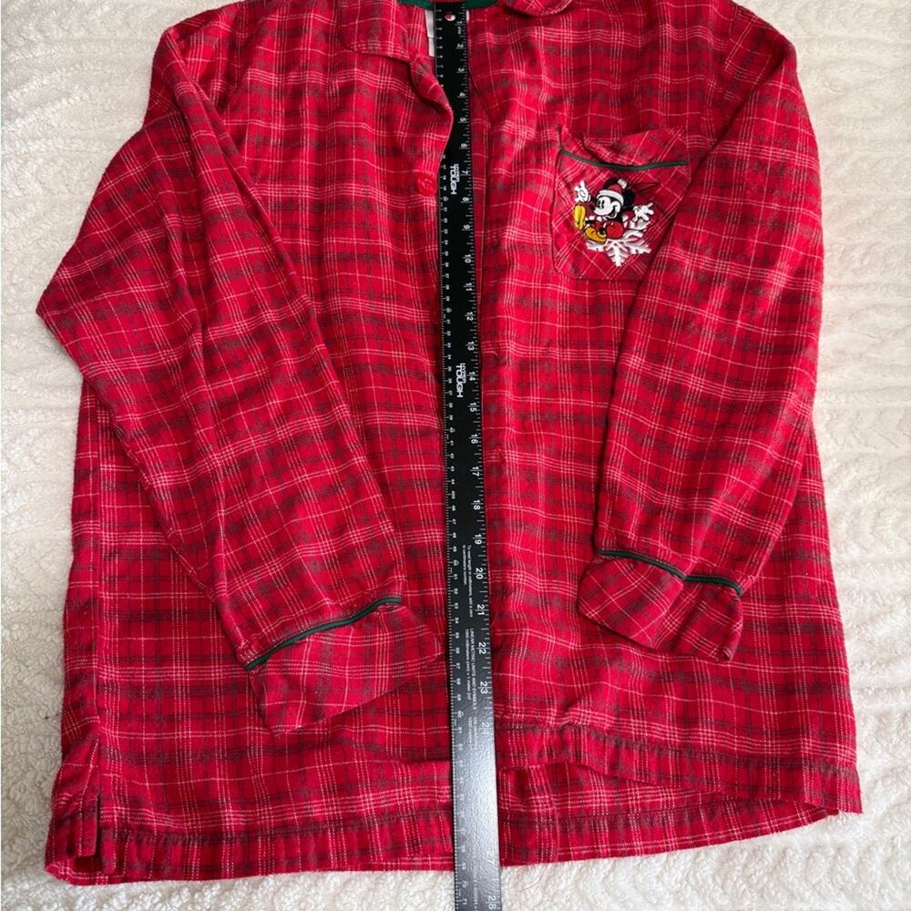 The‎ Disney Store Red Plaid Women Men’s Plaid Pajama Set Med Holiday Christmas - Picture 5 of 7